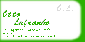 otto lafranko business card